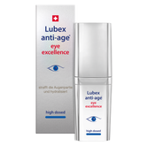 Texture of Lubex anti-age Eye Excellence – rich treatment cream infused with retinyl palmitate and peptides for delicate eye skin